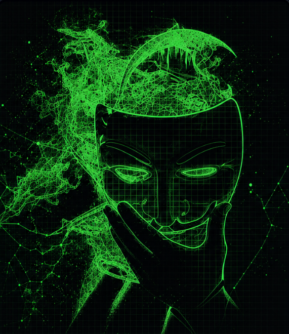 Hacker mask illustration